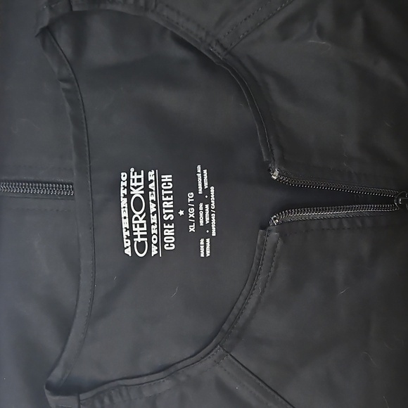 Cherokee Workwear Core Stretch Women's Black Zip-Up Jacket - Picture 3 of 3